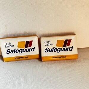 Vintage Safeguard Deodorant Soap Bars Rich Lather Travel Size Set of 2 P&G USA